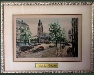 Charles Bondin Signed Paris Litho