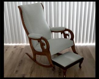 Attractive Vintage Chair & Footstool 