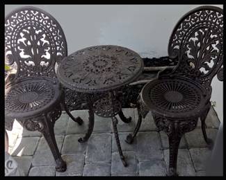Vintage Cast Iron Patio Set