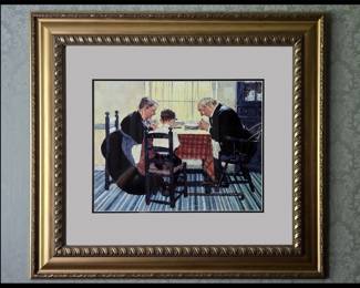 Norman Rockwell Nicely Framed Print Family Grace