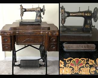 White Rotary USA Treadle Sewing Machine 