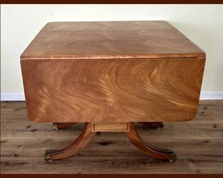 Vintage Extension Table Marked Perfection Table Slide Mfg Co , Comes with 4 Leaves 