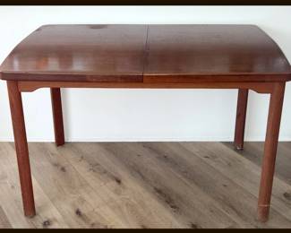 Mid Century Modern Teak Table with Fold Out Leaves ATtached