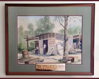 Wonderful Watercolor Signed B Dobbs 79