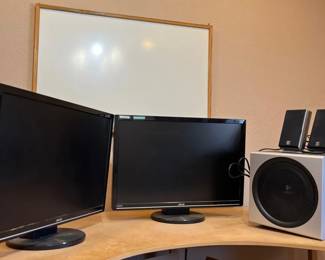Asus Monitors And Logitech Speakers