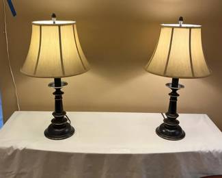 Pair Of Lamps With Shades