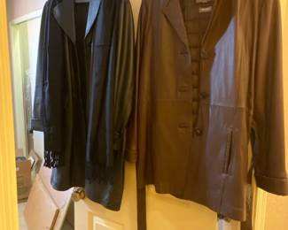 Wilsons Women Leather Coats. Black And Brown