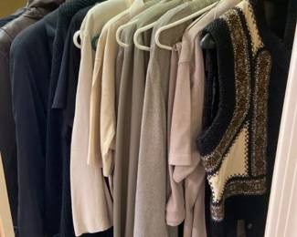 Womens Pantsuits Sets, Sweaters, Dress. Size 16 And Scarves