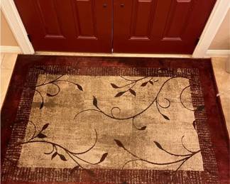 Red  Tan Area Rug