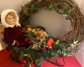 Sleigh And Wreath