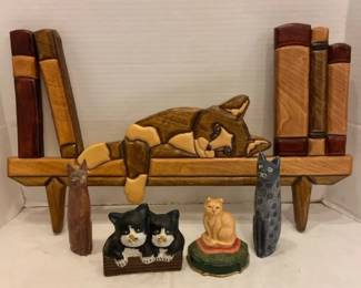 Signed Cat Intarsia  Friends