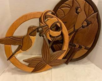 Signed Intarsia Bird Decor