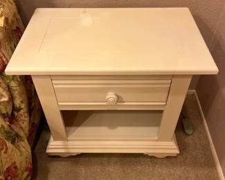 White Wooden Night Stand