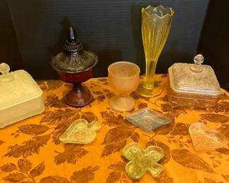 A Few Depression Glass Pieces