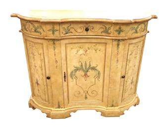Tuscan Style Painted Storage Cabinet