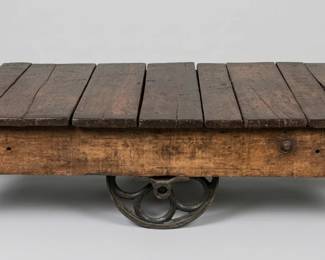 Vintage Industrial Cart Coffee Table