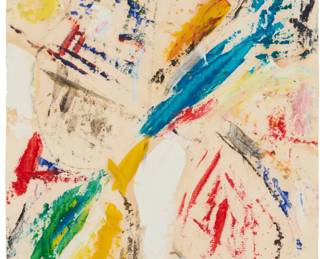 87 Esteban Lisa (1895-1983, Spanish/Argentinian) Abstract composition, 1975 Oil on paper Signed, dated, and indistinctly inscribed lower right: Lisa / 21/6/1975 Image/Sheet: 13.375" H x 8.625" W Estimate: $800 - $1,200