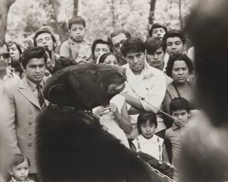 191 Hector Garcia Cobo (1923-2012, Mexican) "La Bestia Curiosa," 1972 Gelatin silver print on paper From the edition of unknown size Presumably unsigned; titled, dated, and stamped "07602" verso, by repute Sight: 7" H x 10" W Estimate: $400 - $600