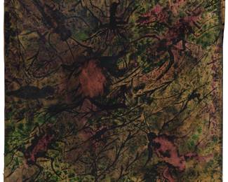 114 Sergio Hernandez (b. 1957, Mexican) "Insects" Mixed media on stretched parchment Signed lower left: Hernandez; titled by repute 21.875" H x 21.875" W Estimate: $3,000 - $5,000