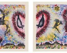 205 Lèo Limón (b. 1952, Mexican-American) "Madre Tierra-Padre Sol" (I & II, diptych), 1986 Each: Screenprint in colors on paper Edition: 9/53 Each: Signed, titled, dated, and inscribed "9/53 I" or "9/53 II," all in pencil in the lower margin: Limon '86 Sight of each: 12.5" H x 37.25" W Estimate: $800 - $1,200
