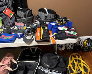 Weight lifting belts, ruck plates, wrist and elbow sleeves,  lifting straps, cooler backpack, glute band, chest band