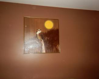 Owl & Full Moon Wall Decor