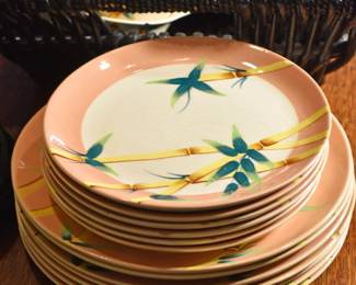 Vintage Weil Mare Malay Bamboo Pattern Dinner Set