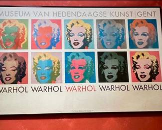 Framed Andy Warhol Marilyn Monroe Exhibition Poster Classic framed Andy Warhol exhibition poster featuring Marilyn Monroe pop art imagery. An iconic decorative piece for modern, contemporary, or pop art collectors.