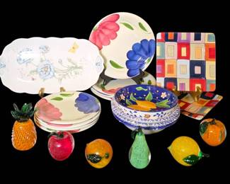 Vibrant  Eclectic Estate Dinnerware Collection