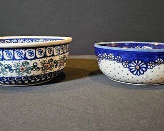 Bolesawiec UNIKAT Signed Polish Pottery Bowl... Jacek Chya