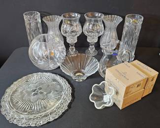 Assorted Elegant Crystal  Glass Lot  Villeroy  Boch, Royal Bohemia, Julia,  Vintage Covered Set