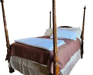Vintage Drexel Heritage Devoncourt Queen FourPoster Bed Frame