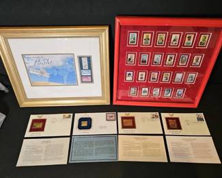 Commemorative Stamp Collections  22k Gold Replica First Day Covers