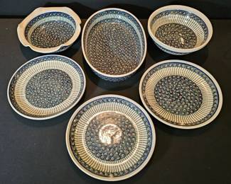Bolesawiec Polish Pottery  Peacock Motif