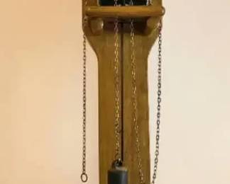 Vintage Tempus Fugit Skeleton Movement Wall Clock with Weight and Pendulum