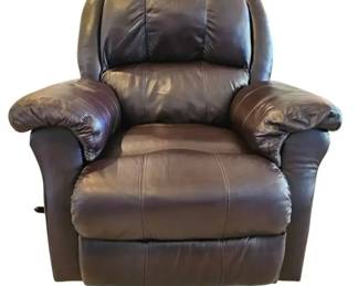 Havertys  Lane Furniture Leather Glider Recliner  Burgundy