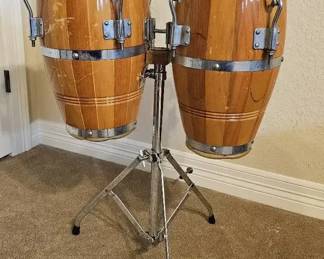 Vintage Style MultiTonal Wood Stave Conga Drums