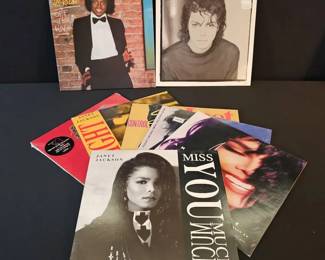 Michael  Janet Jackson Vintage Vinyl Lot 8 Records  Original Pressings