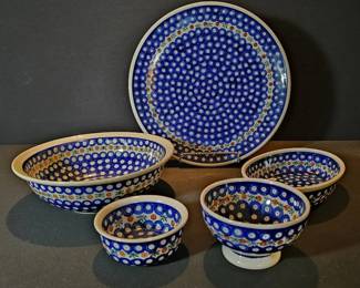 Bolesawiec Polish Pottery  Classic Mosquito Nature Pattern