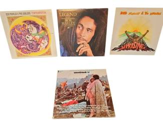 Classic Rock  Reggae Vintage Vinyl LP Lot 4  Bob Marley Originals  Woodstock 3LP Soundtrack