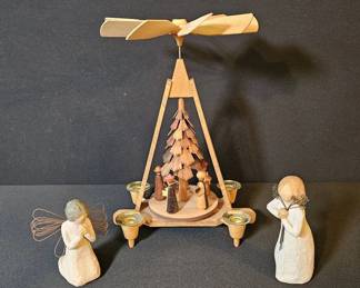 German Nativity Christmas Pyramid  Willow Tree Figurines