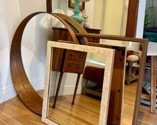 The round mirror  and the tall mirror are sold.