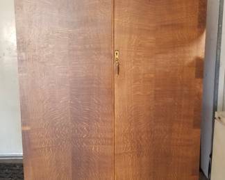 Vintage wood wardrobe, mid century modern.