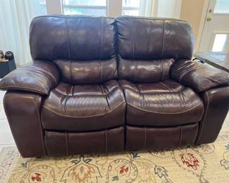 All leather two seater sofa