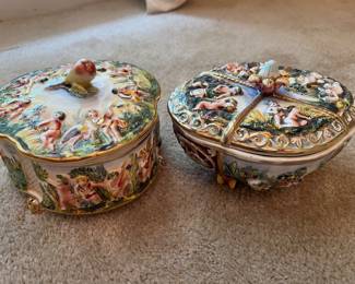 Beautiful Capital, Monte, Italian Hand Painted pieces