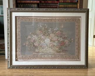 048 43x32floraltapestryinornatewoodf