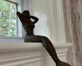 371 castironmermaidshelfsitterfigurine