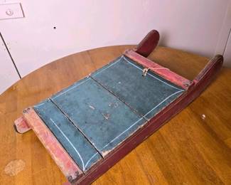182 antique275woodenchildshandsledfl