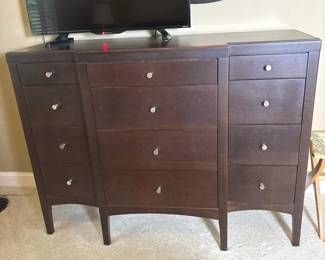 265 shermag12drawerdarkwooddresser