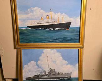 199 pairtedgregoryframedoilpaintingsus